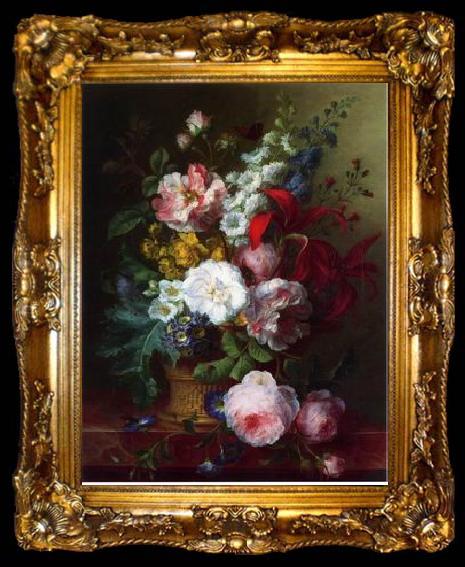 framed  unknow artist Floral, beautiful classical still life of flowers.134, ta009-2